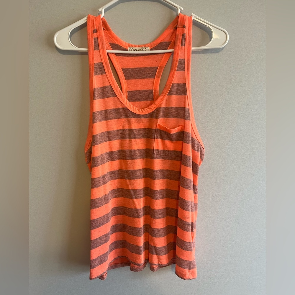 5 for $20! Neon Orange Tank Top